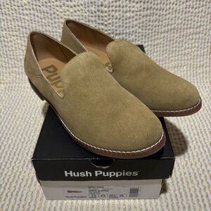 Hush Puppies Wren Slipper Tan Suede Size 7.5 Wide